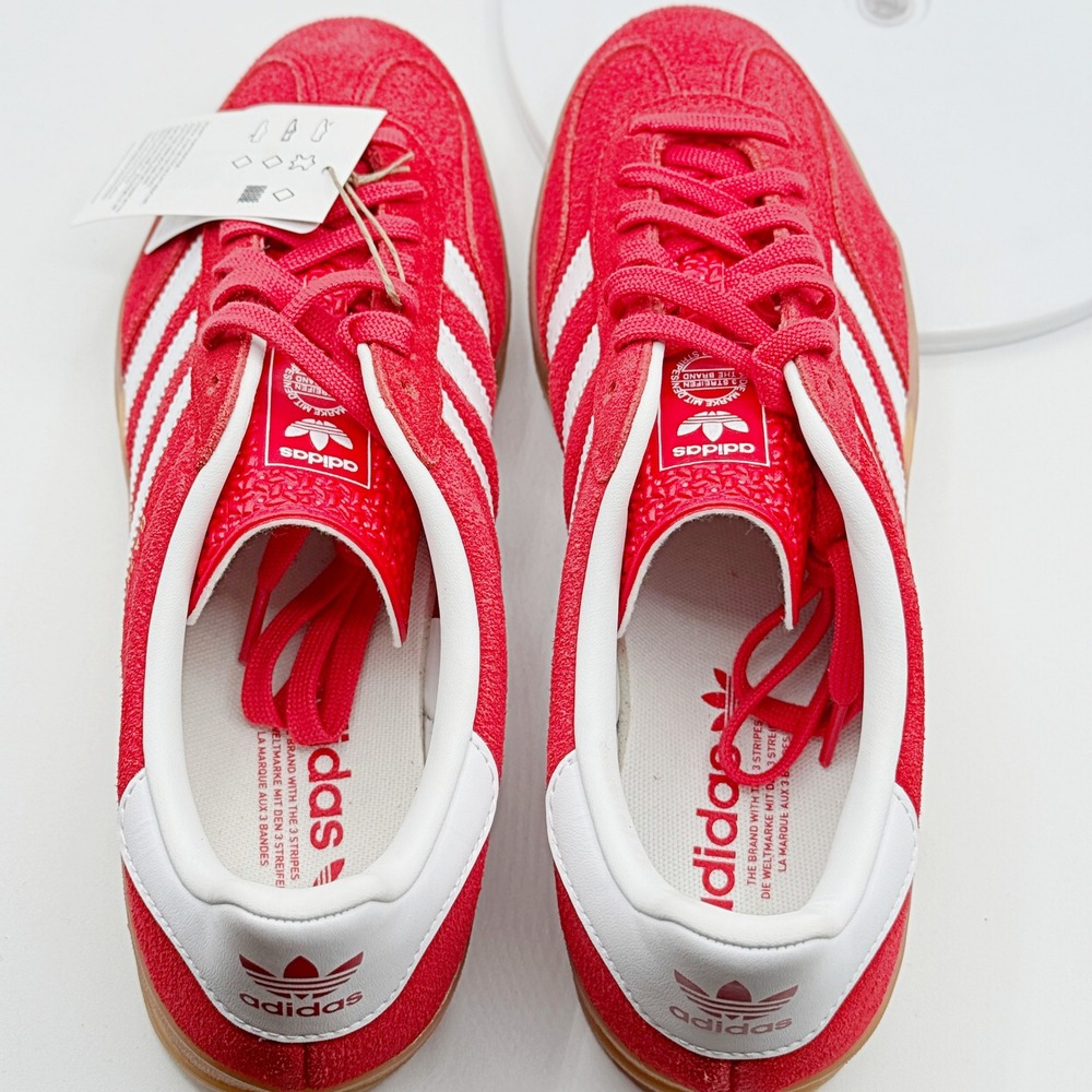 Adidas Gazelle Indoor Shoes Size 9.5 Mens Better Scarlet White Gum JI2063, NEW - Picture 11 of 13